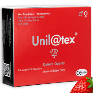 UNILATEX - CONSERVANTES DE MORANGO / VERMELHO 144 UNIDADES