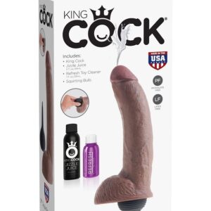 KING COCK - PÊNIS EJACULADOR MARROM REALISTA 22.86 CM - Image 3