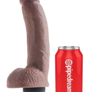 KING COCK - PÊNIS EJACULADOR MARROM REALISTA 22.86 CM - Image 6