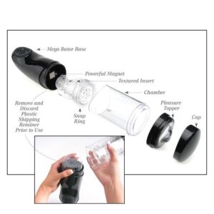 EXTREME TOYZ - PDX MEGA BATOR USB MASTURBADOR MASCULINO VAGINA BRANCO - Image 5